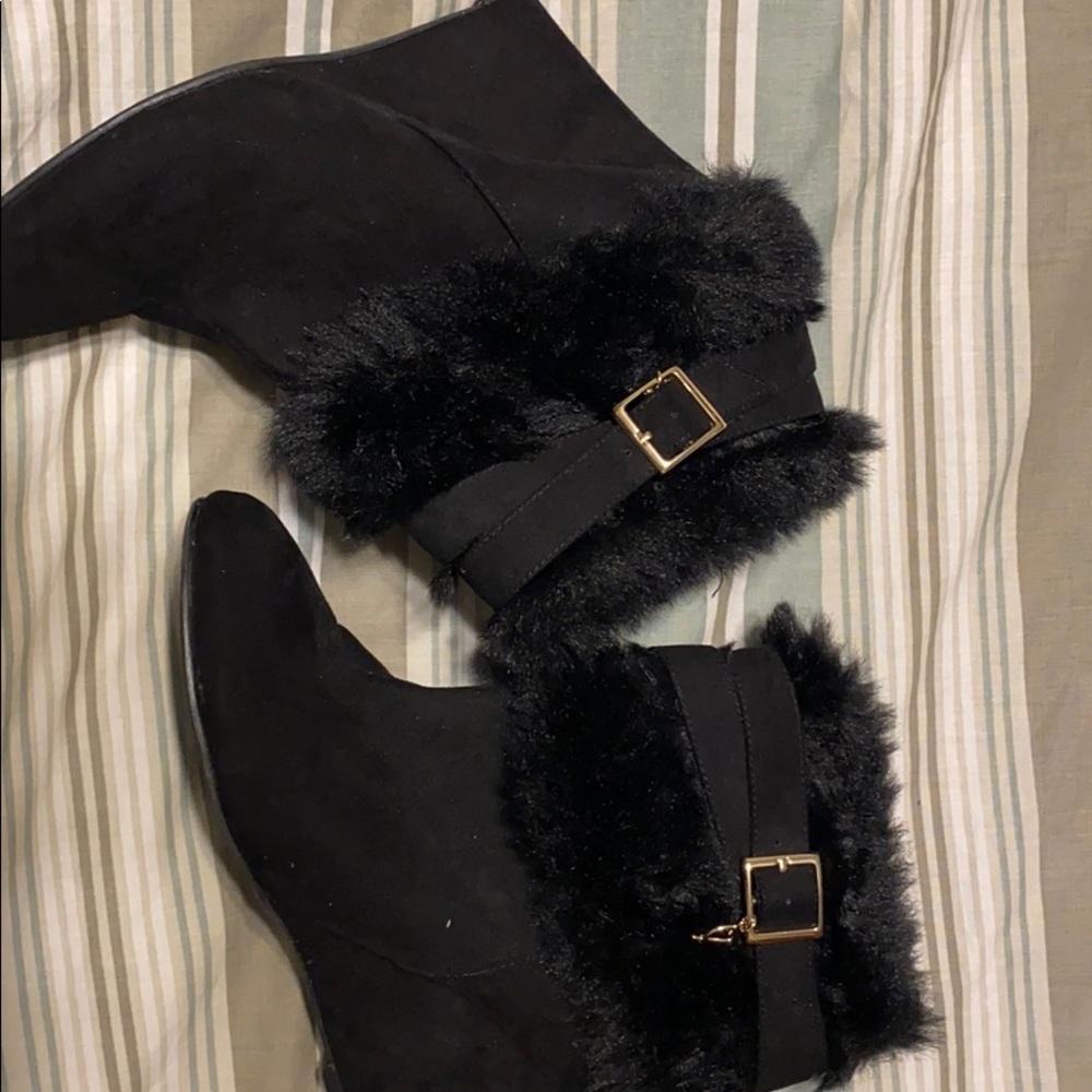 Black booties size 8.5.